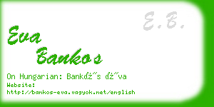 eva bankos business card
